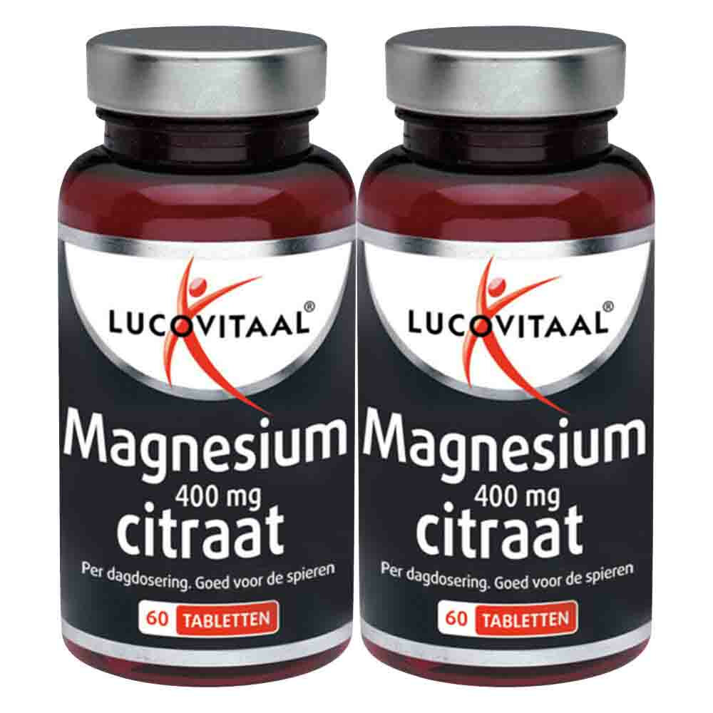 2x Lucovitaal Magnesium Citraat 400mg60 tabletten