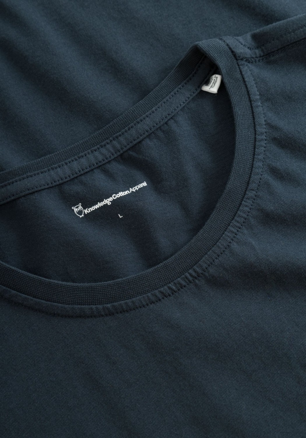Knowledge Cotton Apparel T-Shirt Basic Tee Total Eclipse