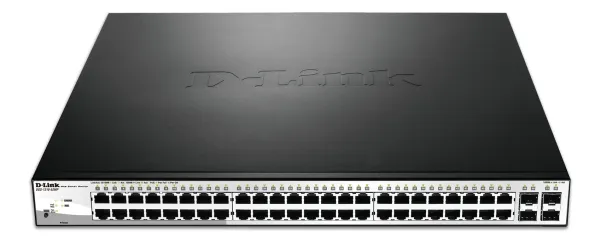 D-Link Web Smart DGS-1210-52MP - Switch - Administreret - 8 x 10/100/1000 (PoE )   40 x 10/100/1000 (PoE)   4 x SFP - desktop, monterbar på stativ - PoE  (370 W)