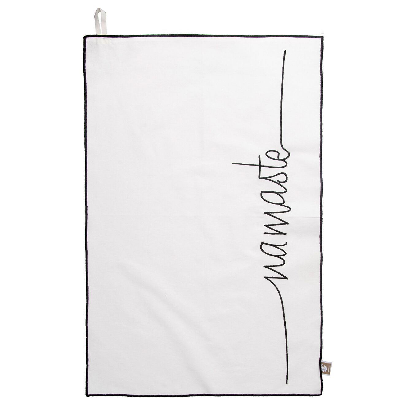 Febronie 2 Torchons en Coton Namaste blanc/noir - 50x75 cm