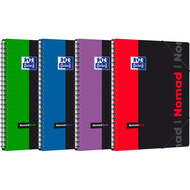 Cahier spirale Oxford Etudiants Nomadbook A4+ 24 x 32 cm grands carreaux 160 pages