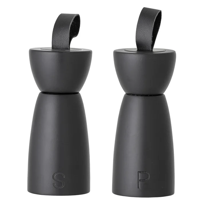 Bloomingville - Hanif Salz- & Pfeffermühle, schwarz (2er-Set)