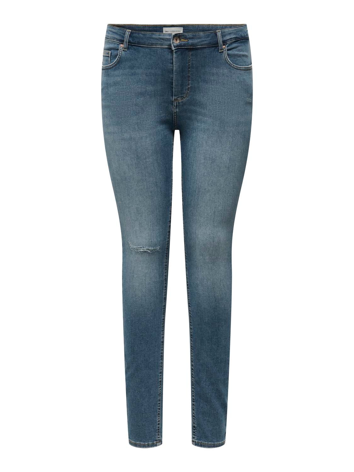 CARWILLY Mittlere Taille Skinny Fit Jeans Medium Blue Denim