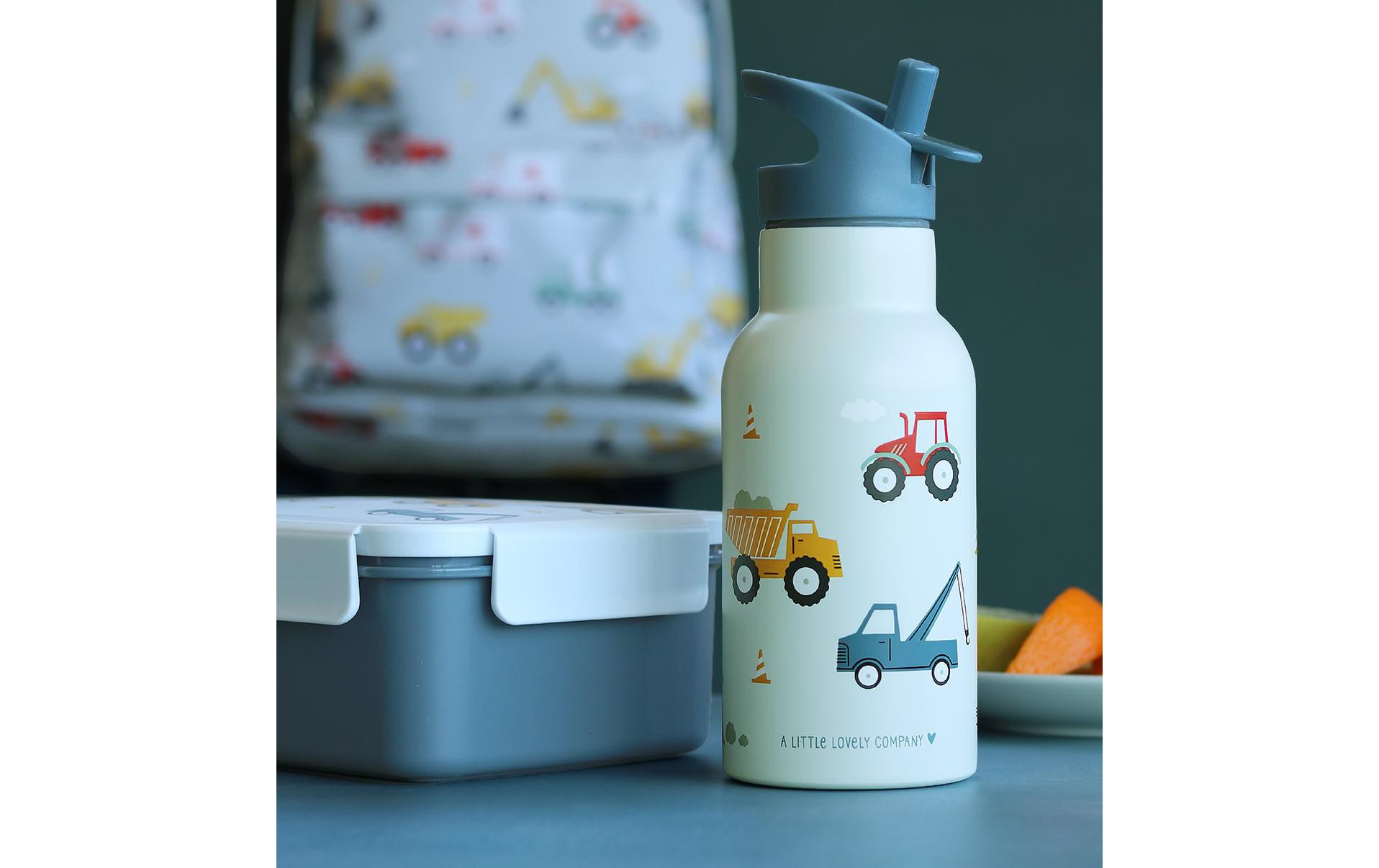 Trinkflasche Fahrzeuge 350 mlTrinkflasche mit praktischem Auslaufschutz
