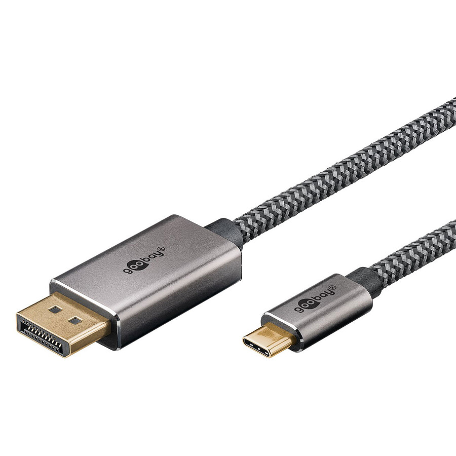 Goobay Câble Textile USB-C / DisplayPort 1,4 (M/M) - 1 m