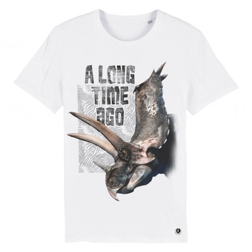 Camiseta branca de Triceratops