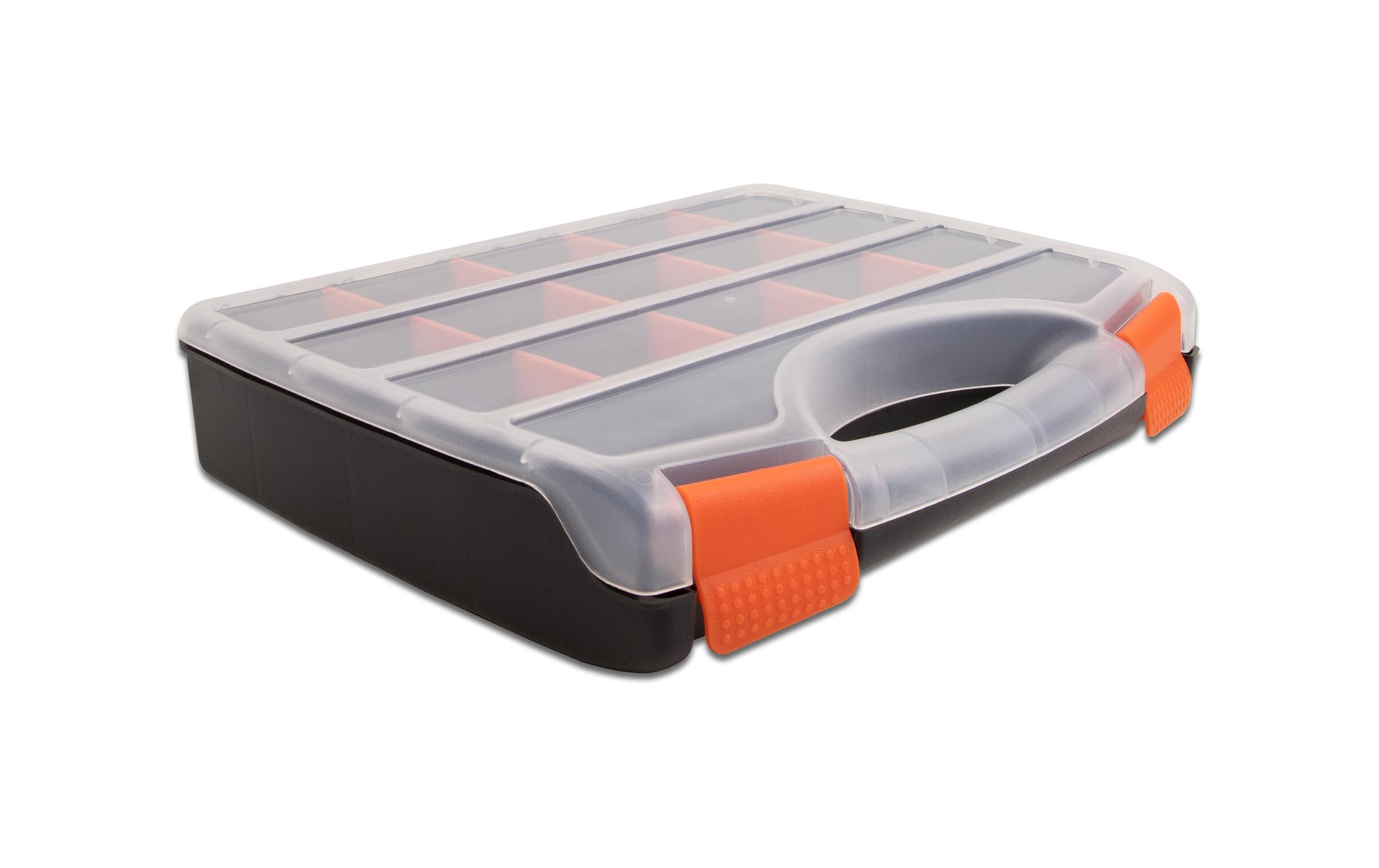 Sortimentskasten Orange / Schwarz 17 FächerDelock Sortimentsbox mit 17 Fächern 320 x 255 x 60 mm Orange / Schwarz
