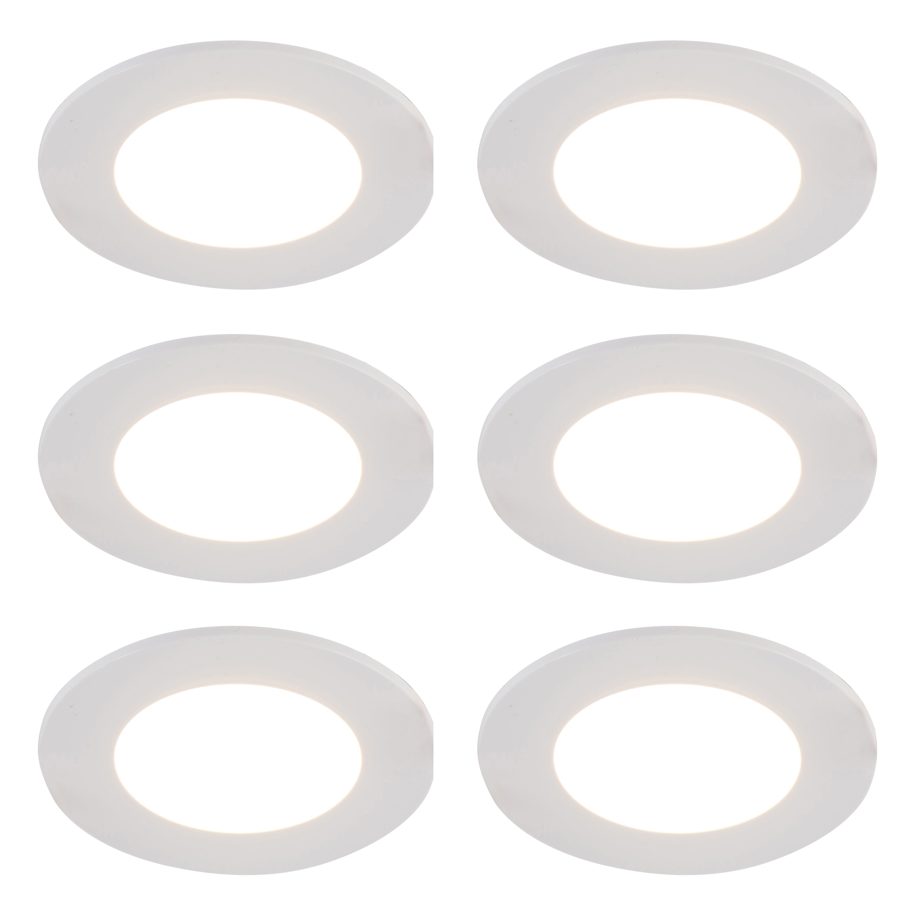 QAZQA Set van 6 inbouwspots wit incl. LED 3-staps dimbaar IP65 -