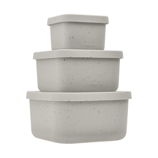 Kikkaboo Opbergdoosjes - 3 Stuks - Platina Siliconen - Zand