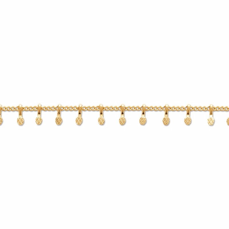 Bracelet Fin Plaqué Or Pampilles