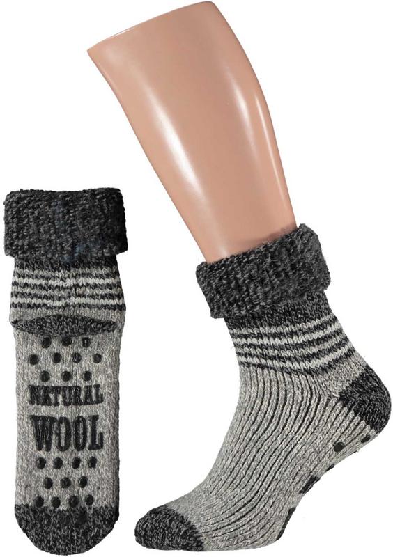 Apollo Slofsok Grijs Motief 39-42 (1 paar)