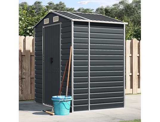 VIDAXL - Abri de jardin anthracite 191x130x198 cm acier galvanisé
