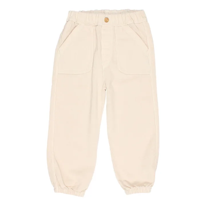 Búho Pantalon Velours Milleraies Poches | Ecru