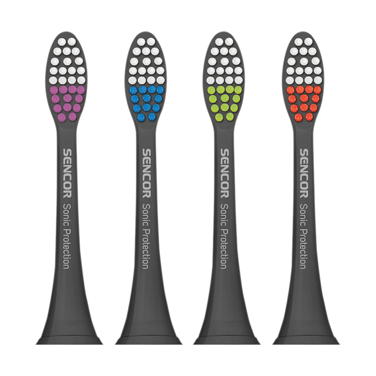 SENCOR Tannbørster 4-Pack Sonic Protection Svart Refill