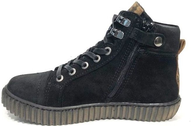 Piedro - 1127607470 - Veterboots - Zwart - Leer