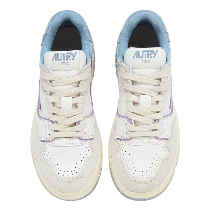 Autry Baskets CLC Low Cuir Bicolore | Bleu Clair