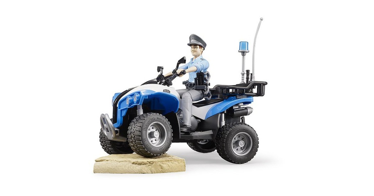 bruderbworld Politiequad met politieagent en accessoires Modelvoertuig  (63010)