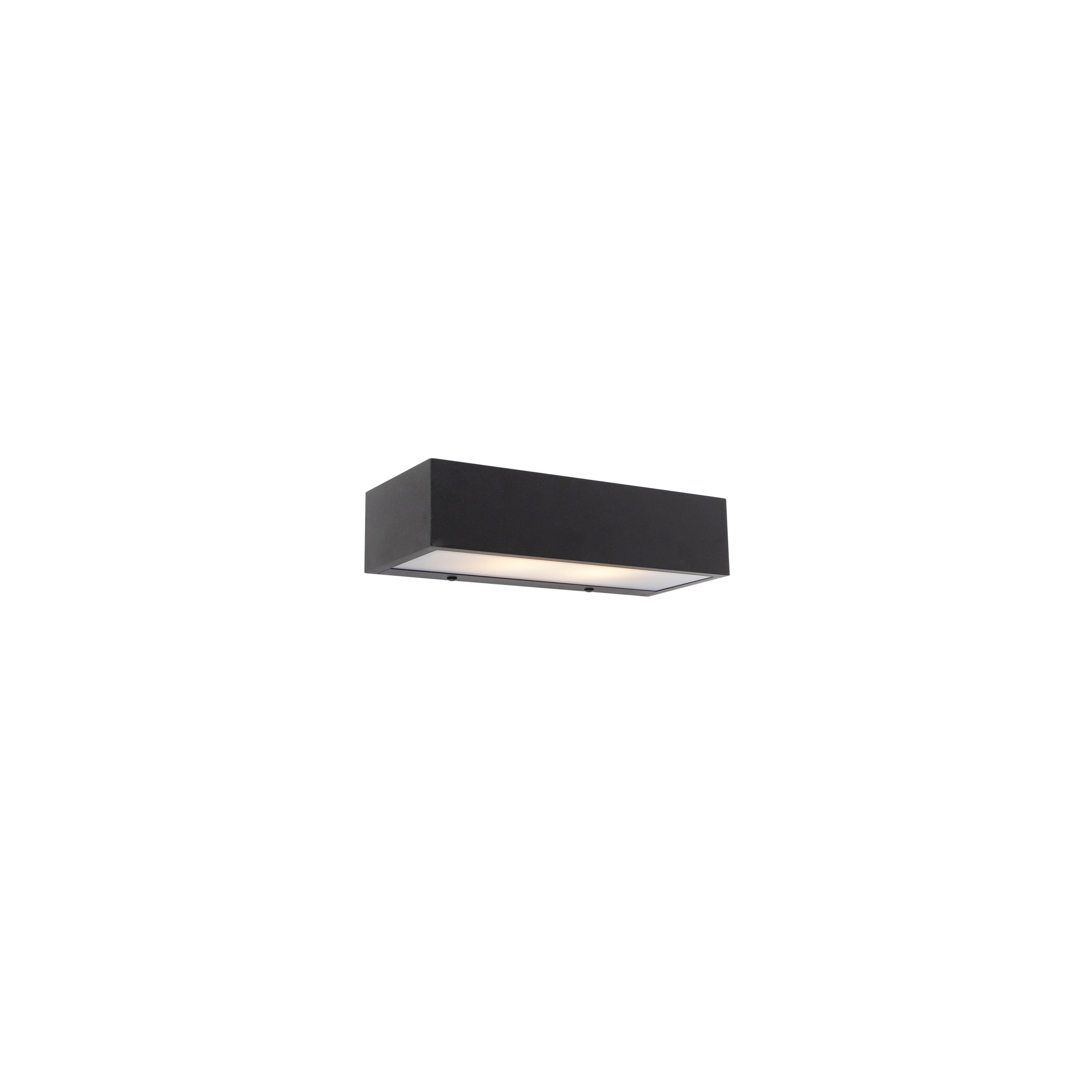 Design langwerpige wandlamp zwart 25cm - Houx