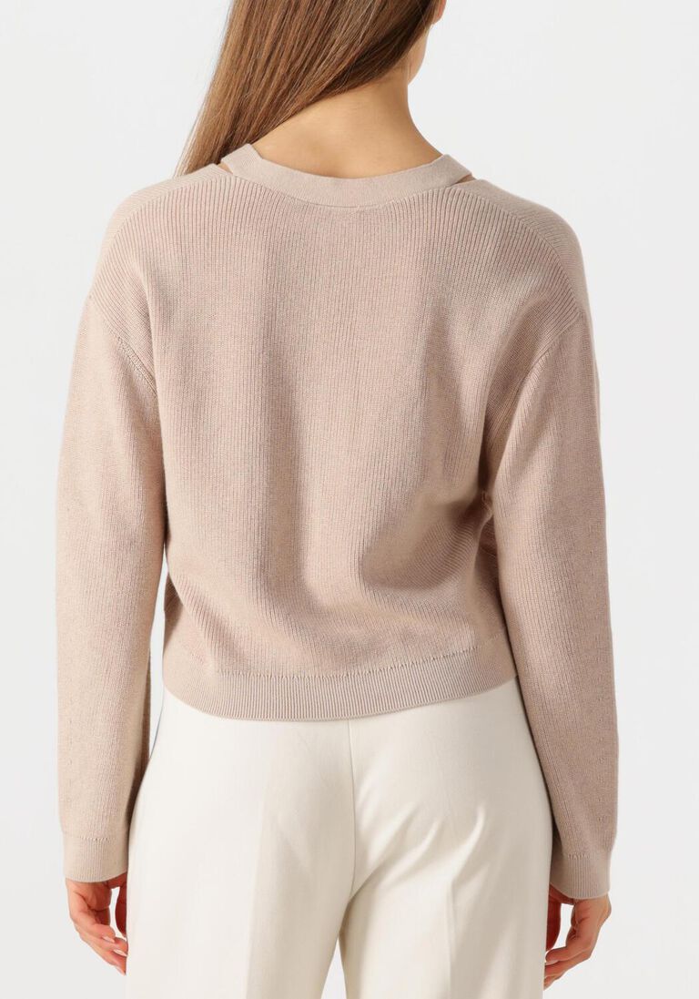 beige dante6 vest jeny rib knit cardigan