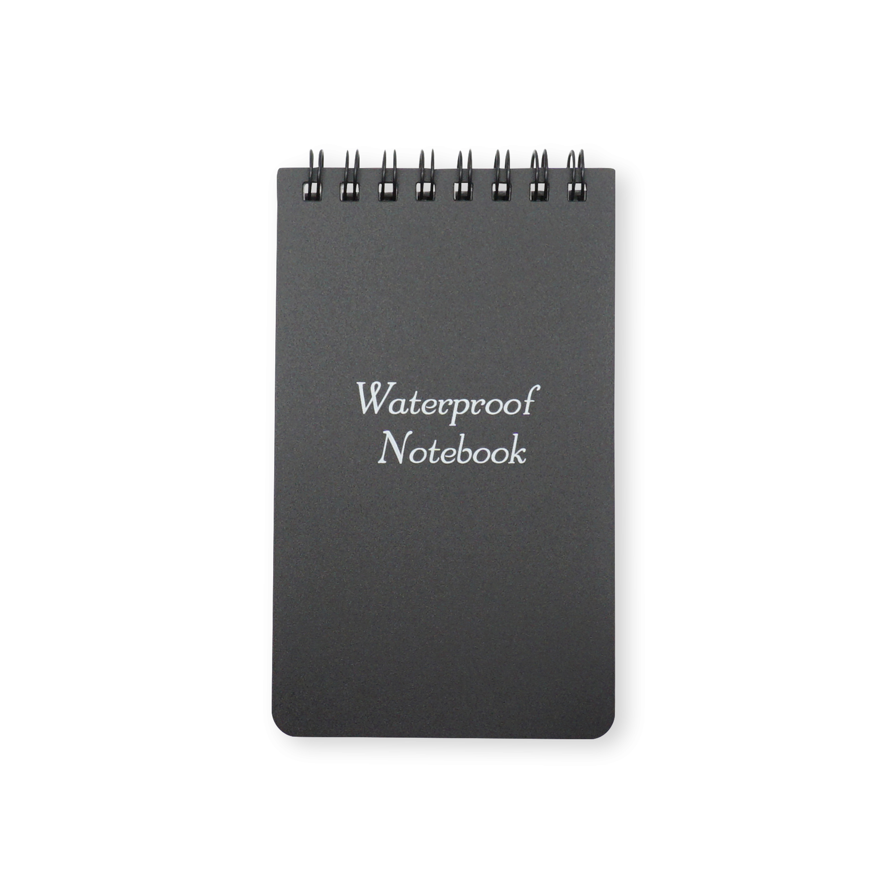 (7.5x12.5cm) Notizblock College Notebook Spiralbindung Spritzwassergeschützt 80gm2 Satiniert - Schwarz