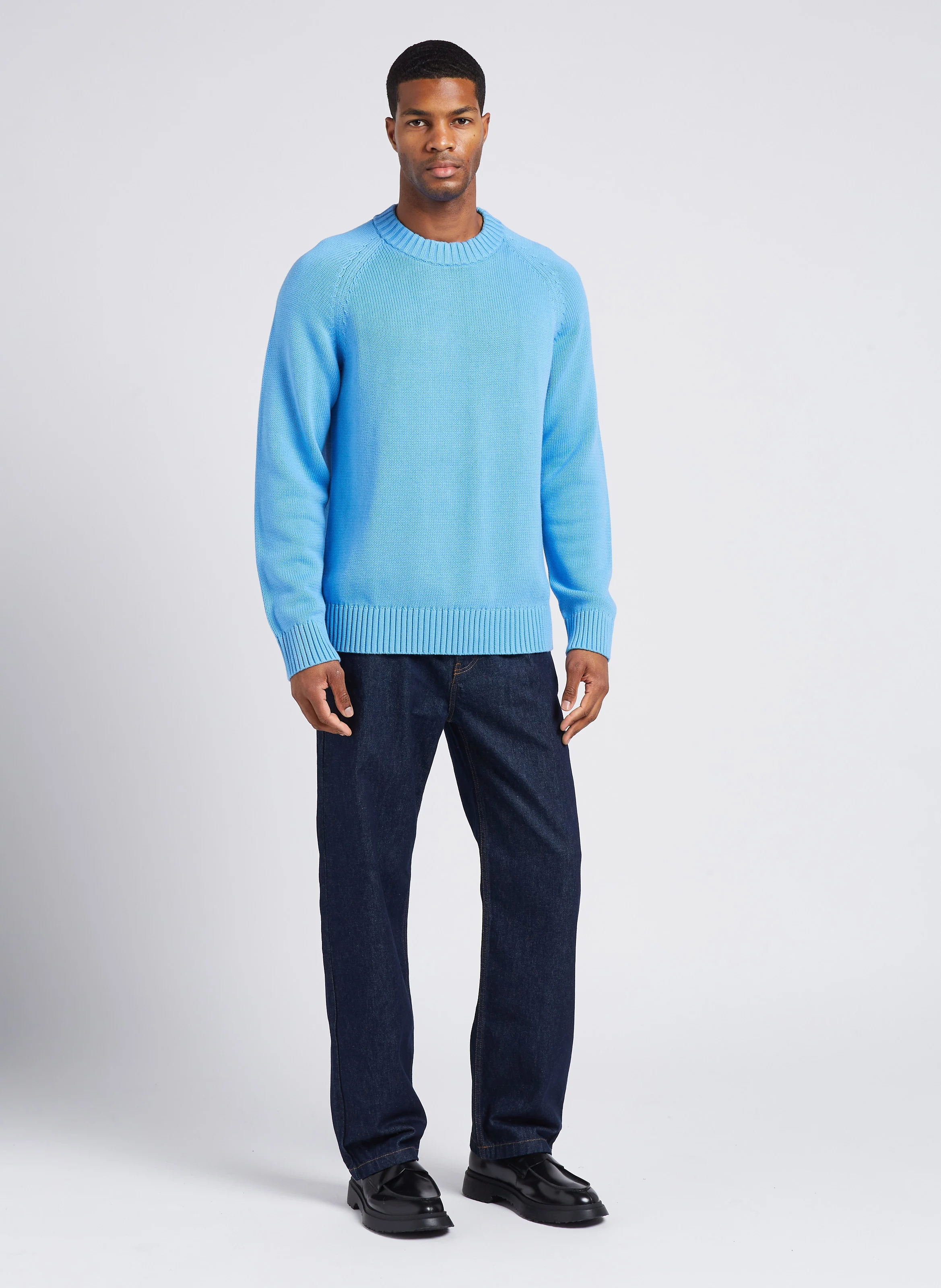 CALPH - Jean droit en coton stretch | Bleu