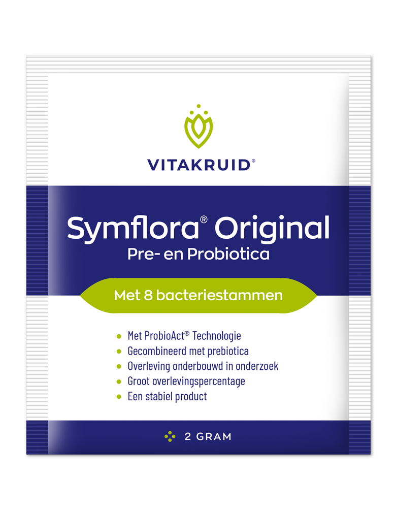 Vitakruid Symflora® Original Pre- En Probiotica 8 Stammen (60 Zakjes)