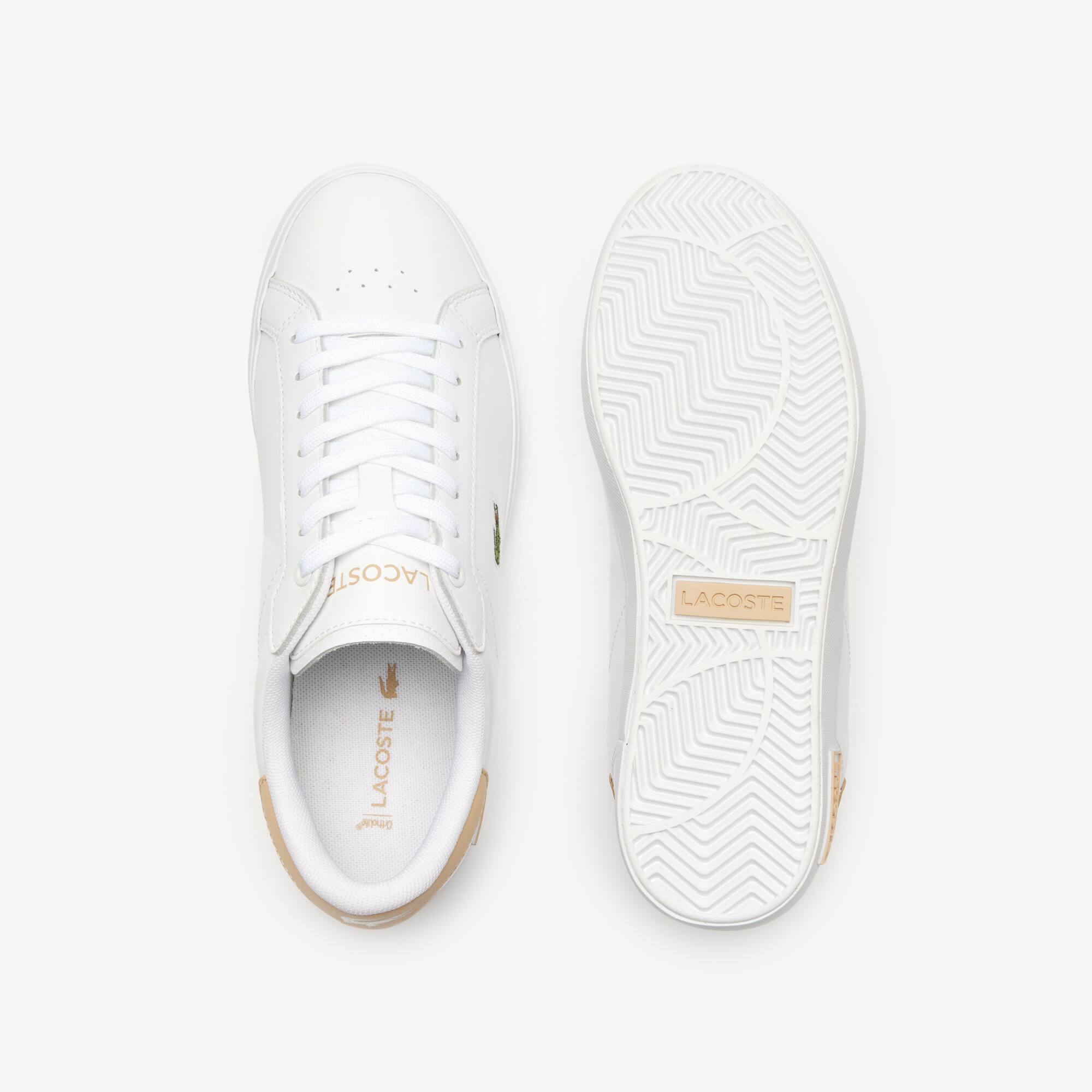 Sneakers Powercourt femme en cuir Sneakers - Blanc - Lacoste - Femme