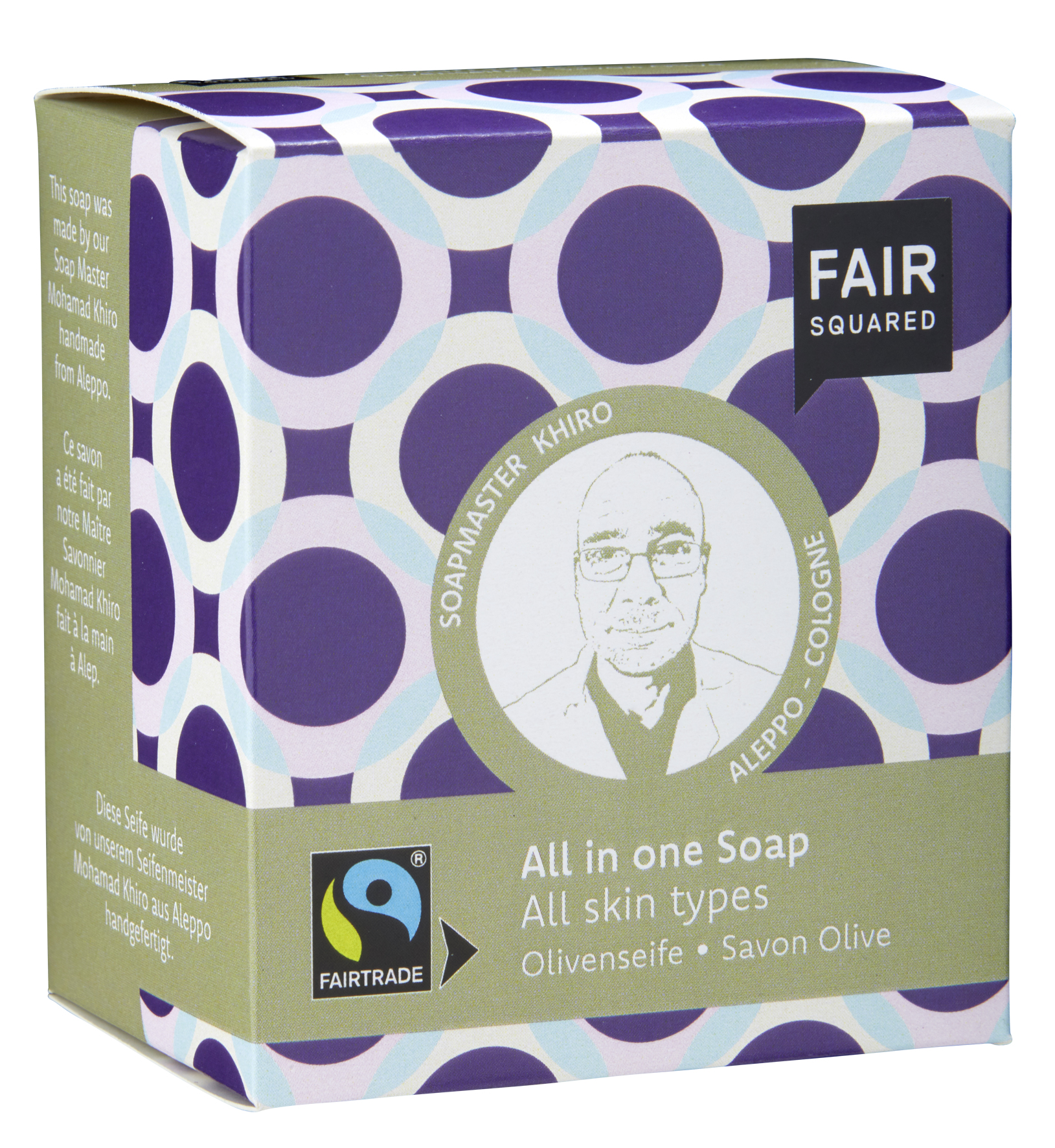 Fair Squared All in One Soap<br>2 × 80 g, Olive All Skin Types