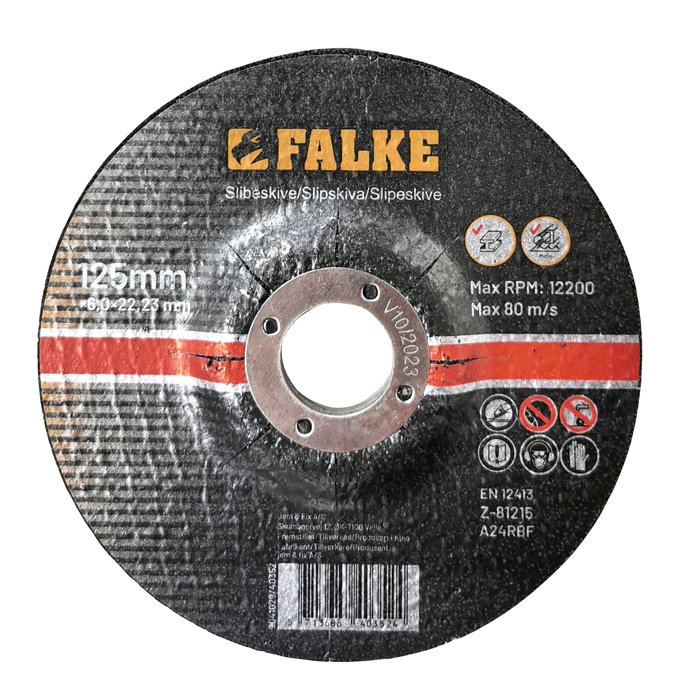 Falke slibeskive Ø125 mm t/metal