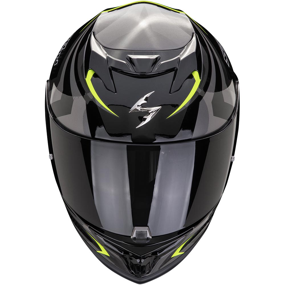 Scorpion - Casque Exo-520 Evo Air Terra Noir / Argent / Jaune fluo