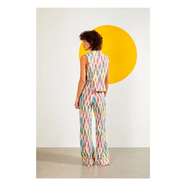Maria de la Orden Veste Sans Manches Ava Ikat | Vert