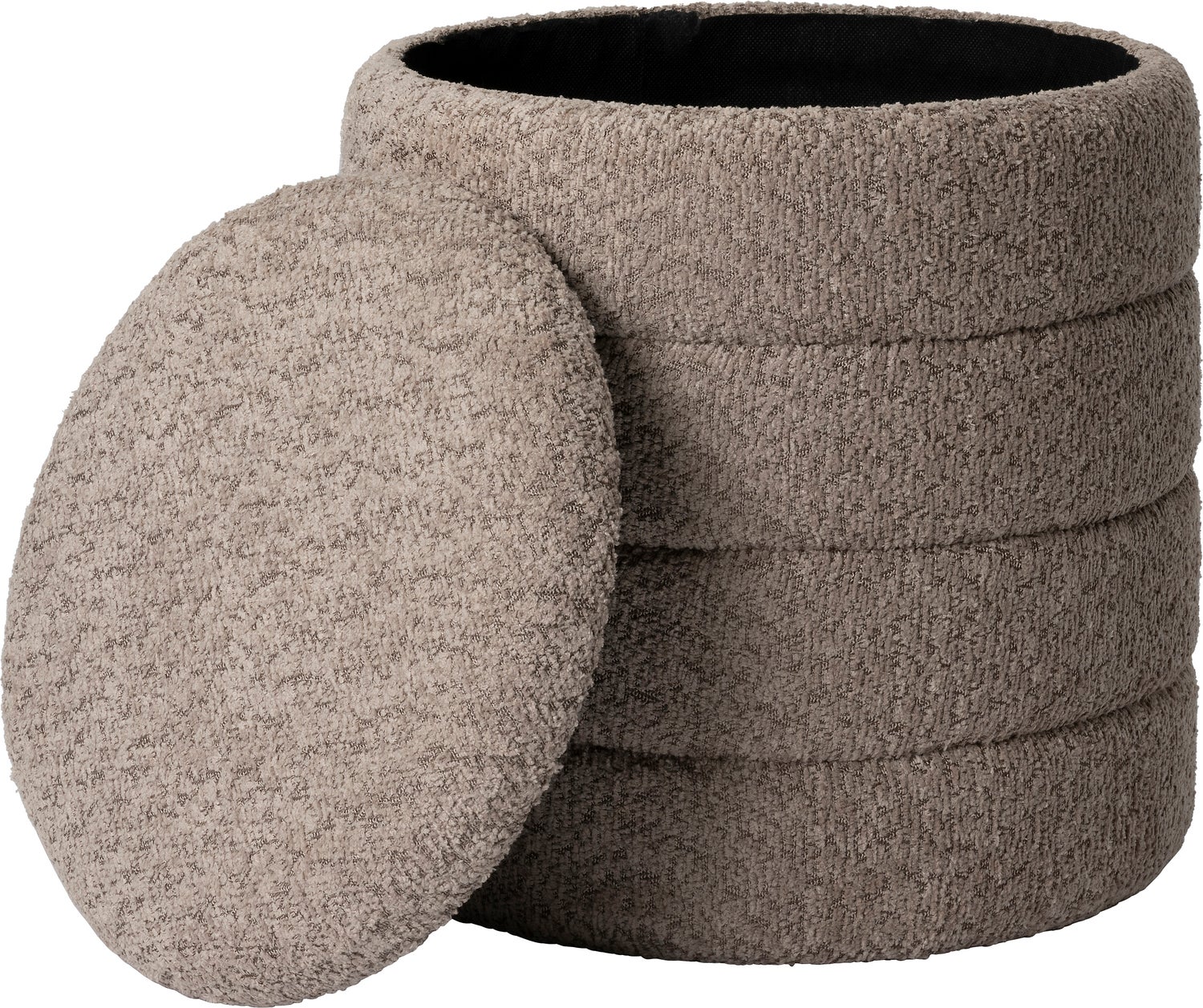 Intratuin poef met opbergruimte Bear beige D 37 H 40 cm
