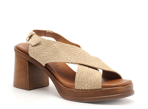 Eva frutos nu pieds talons femme 3614 beige