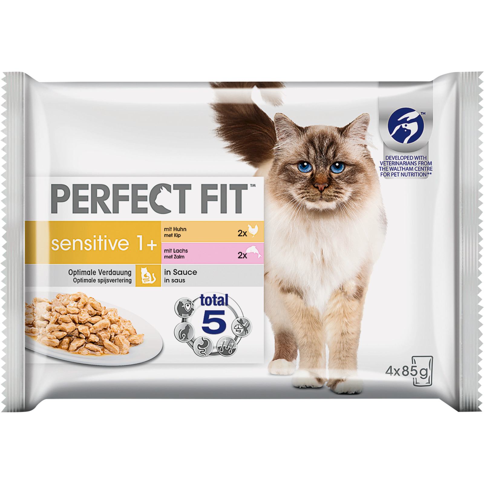 Perfect Fit 1+ Huhn & Lachs 4x85g