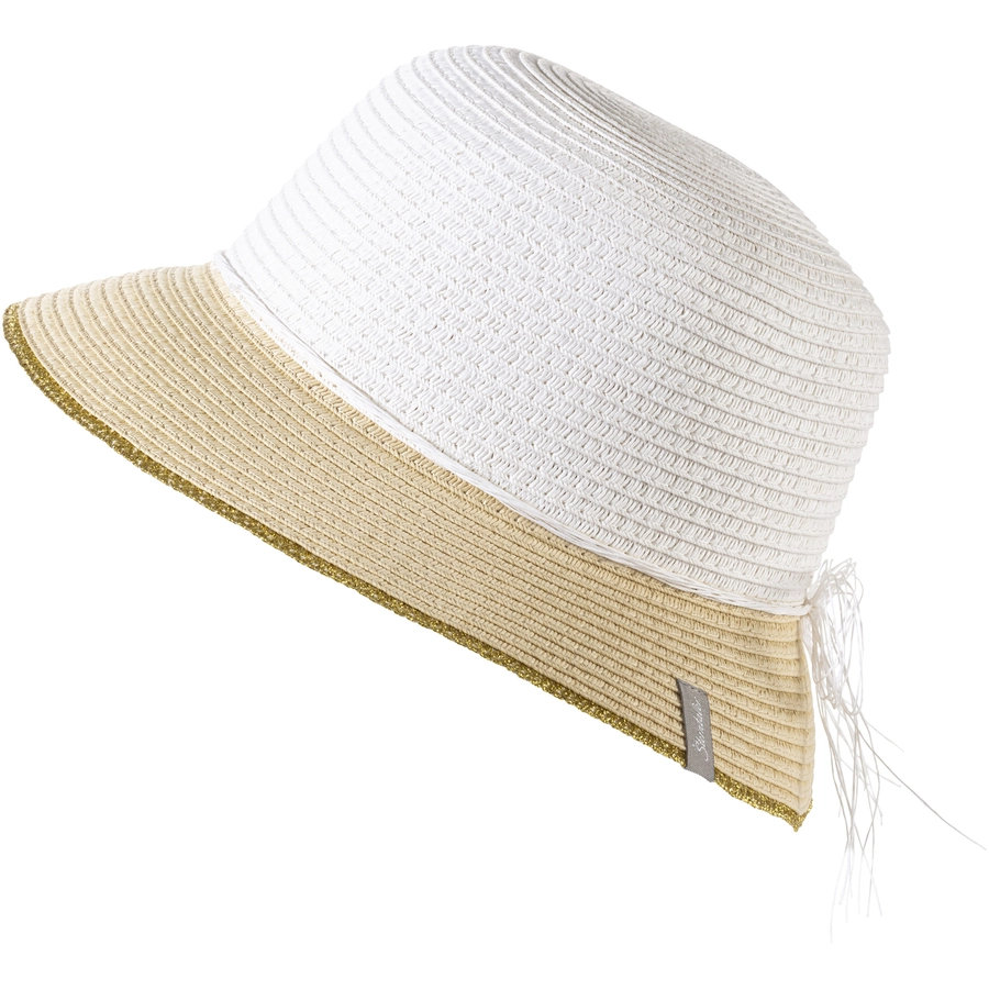 Sterntaler Strohhut Schleife weiß