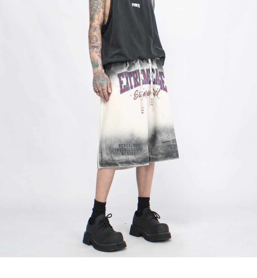 Derbundy - Wijde shorts met hoge taille en letters