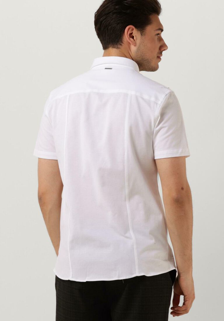 PUREWHITE witte purewhite casual overhemd melange ss basic shirt