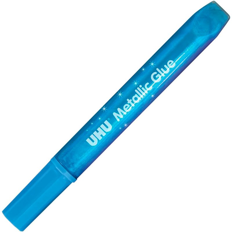 Colle pailletée Glitter Glue UHU couleurs Metallic - Etui de 5