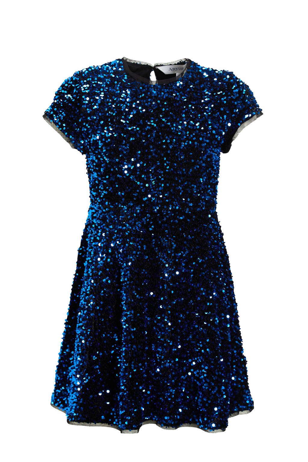 anytime A-lijn jurk met pailletten blauw