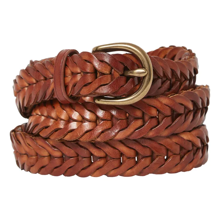 Dragon Diffusion Ceinture tressée 2 cm | Caramel