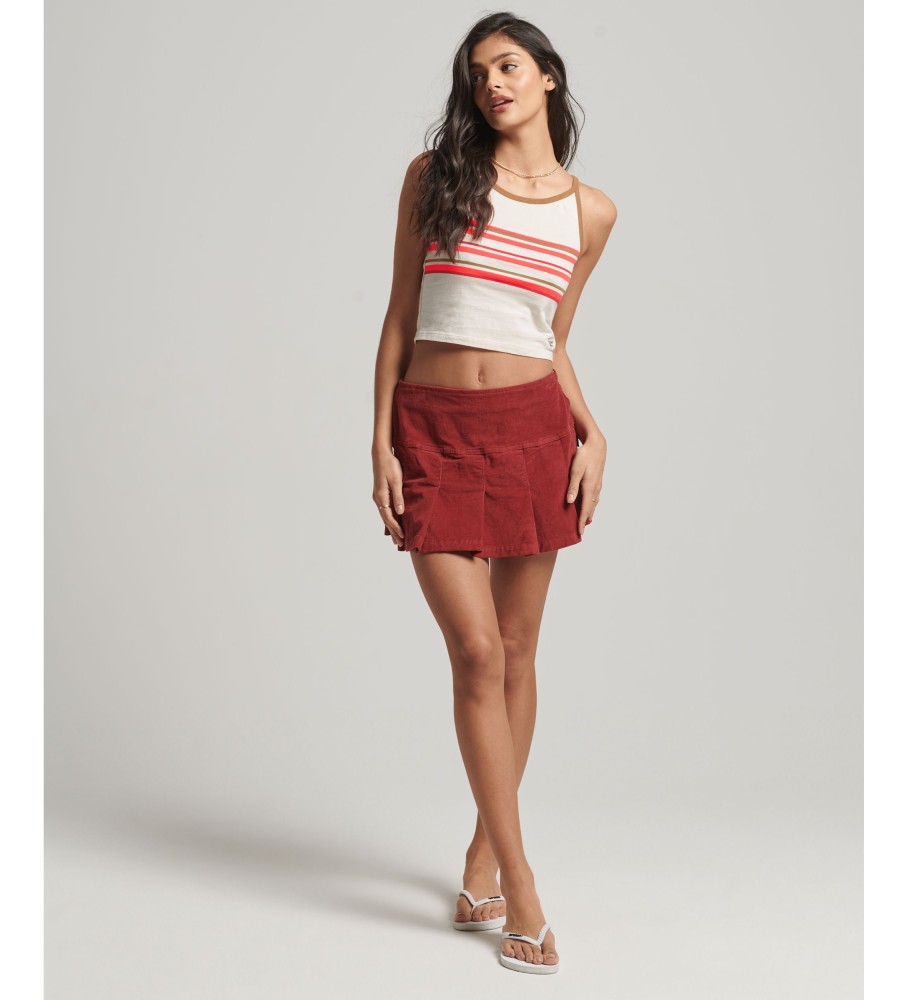 Camiseta regata branca vintage estilo surfista da Superdry