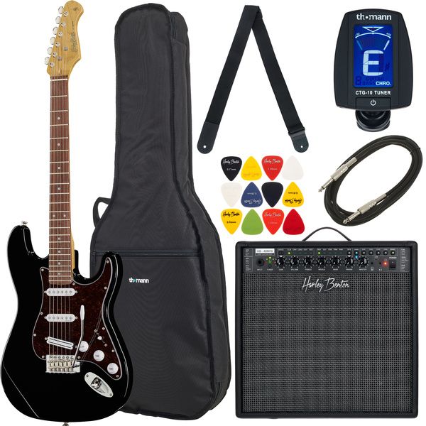 Harley Benton ST-62BK Hot Rod Bundle