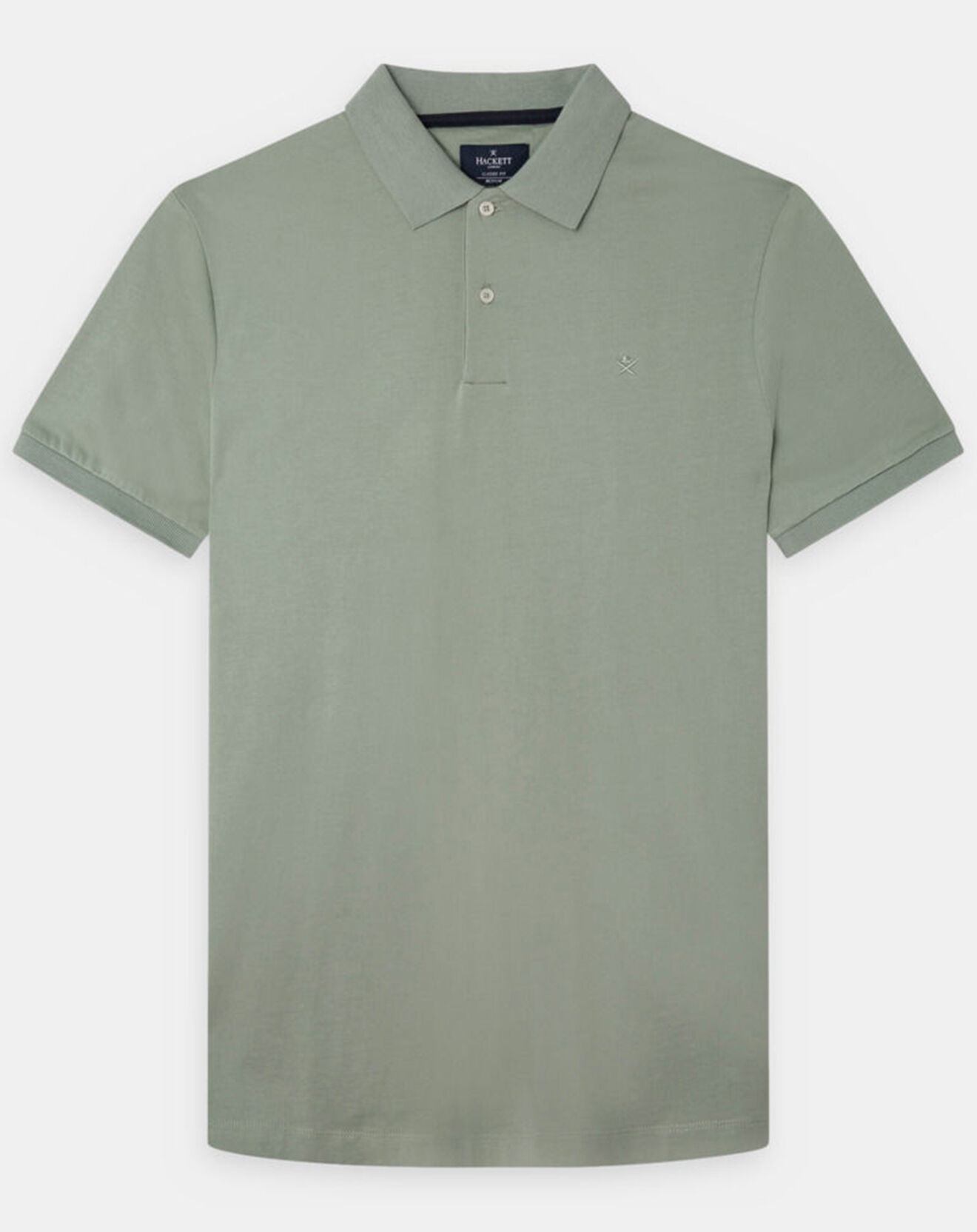 Hackett London Polo en Jersey Regular Fit uni Smart vert clair