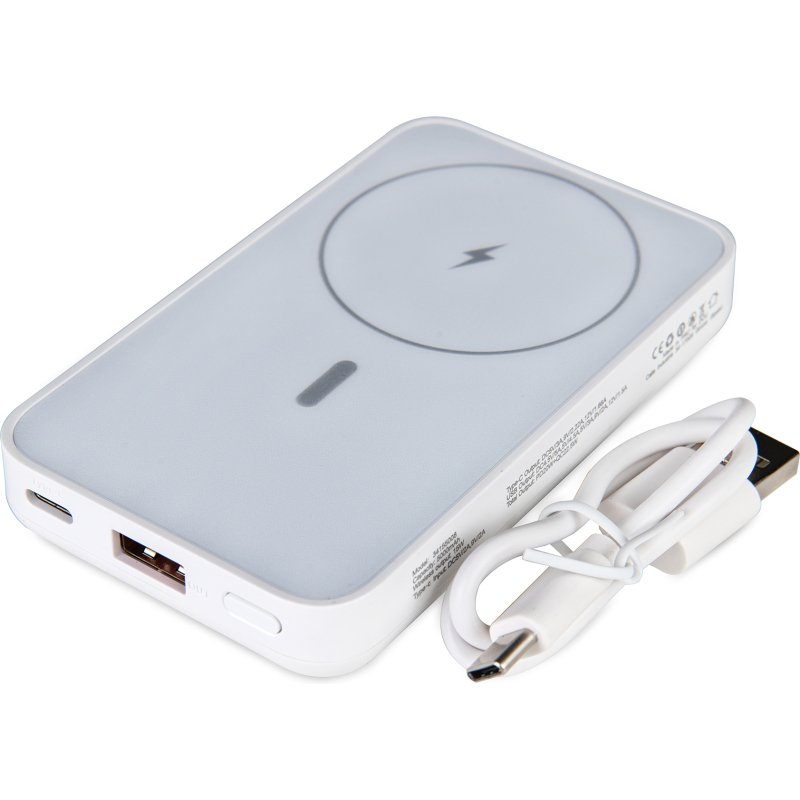 DCU Advance Tecnologic 34155008 banque d'alimentation électrique Lithium 5000 mAh Recharge sans fil Blanc
