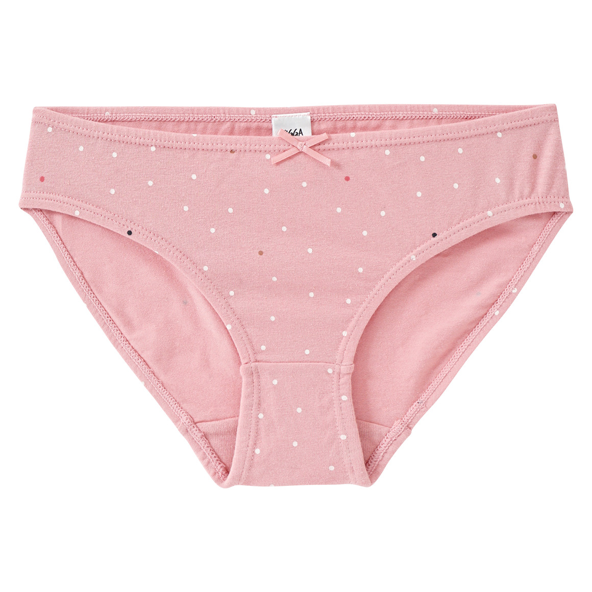 Yigga 3 Mädchen Slips mit Punkten weiss / rosa