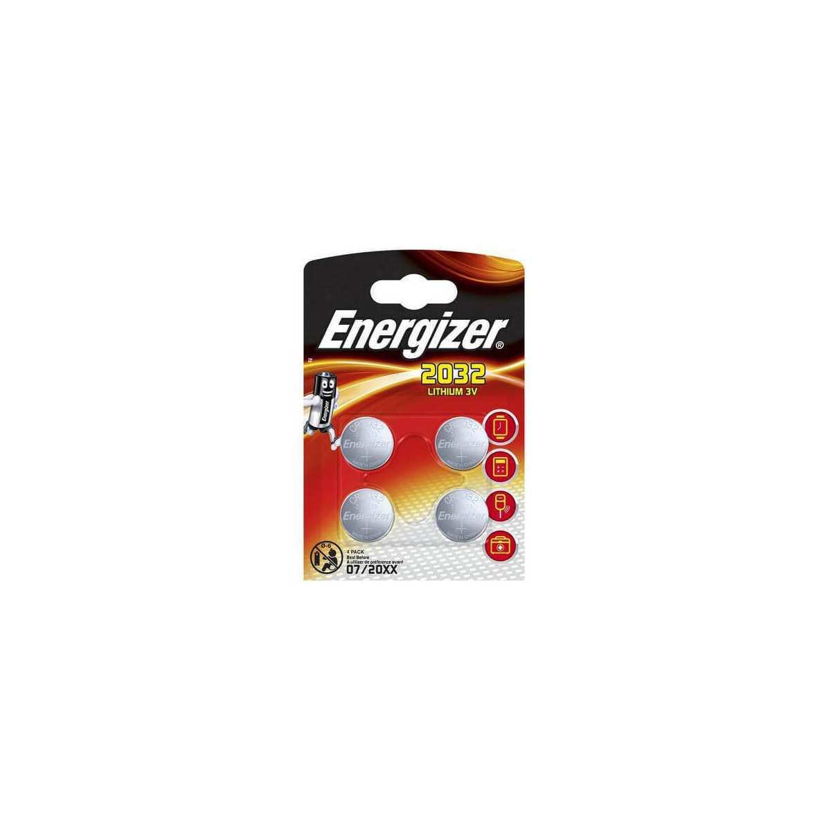 ENERGIZER Batteri CR2032 Lithium 4-pack