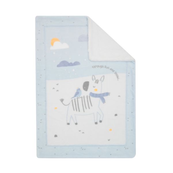 Kikkaboo Manta para Bebé Sherpa Super Macia Stripy Friends 80/110 cm