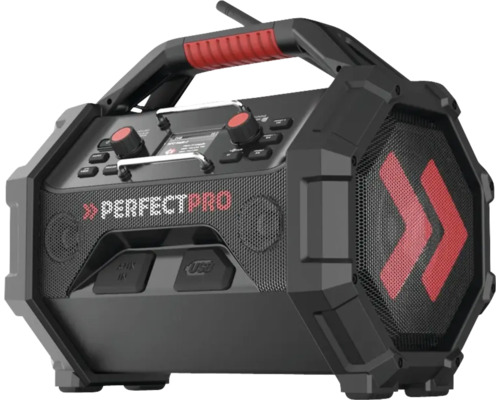 PerfecPro ROCKTAGON bouwplaatsradio met DAB+ en FM, Bluetooth, AUX-ingang en USB-ingang, OCT-18V