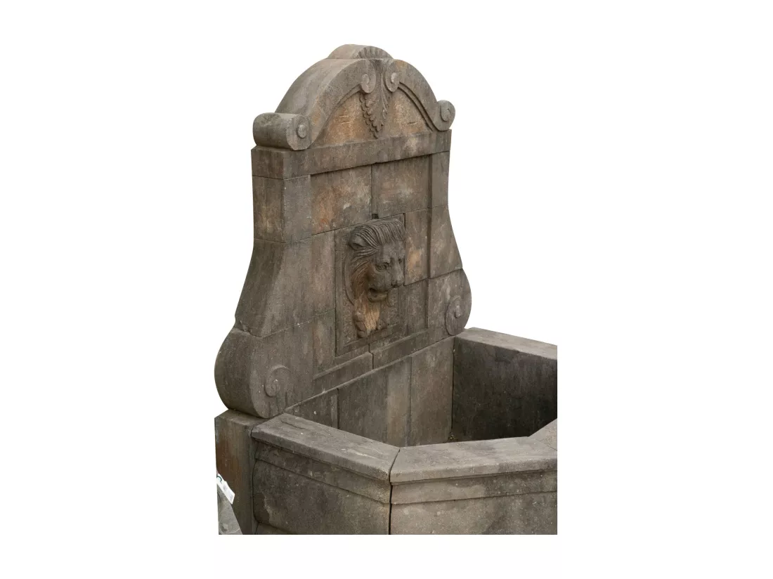BISCOTTINI Fontaine - Mur en Pierre - Décorative - Fontaine de Jardin - Extérieur - Fontaine Murale - Dosseret - Décoration Murale - Décoration de Jardin - 83x65x102cm