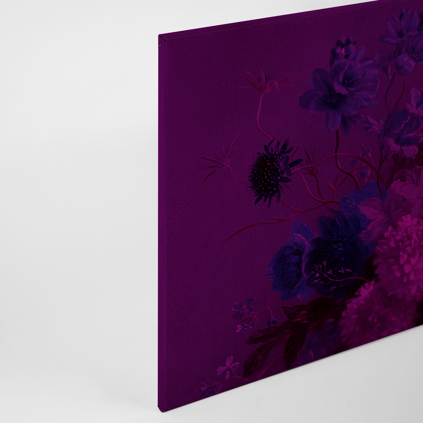 Leinwandbild BLUMEN-BOUQUET - lila - 90x60 cm
